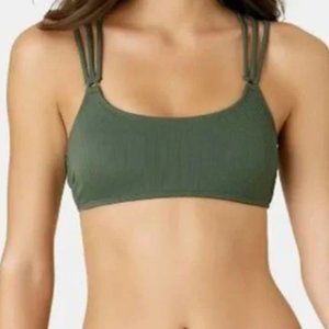 California Wave Bikini Top - Olive Green - Size Medium